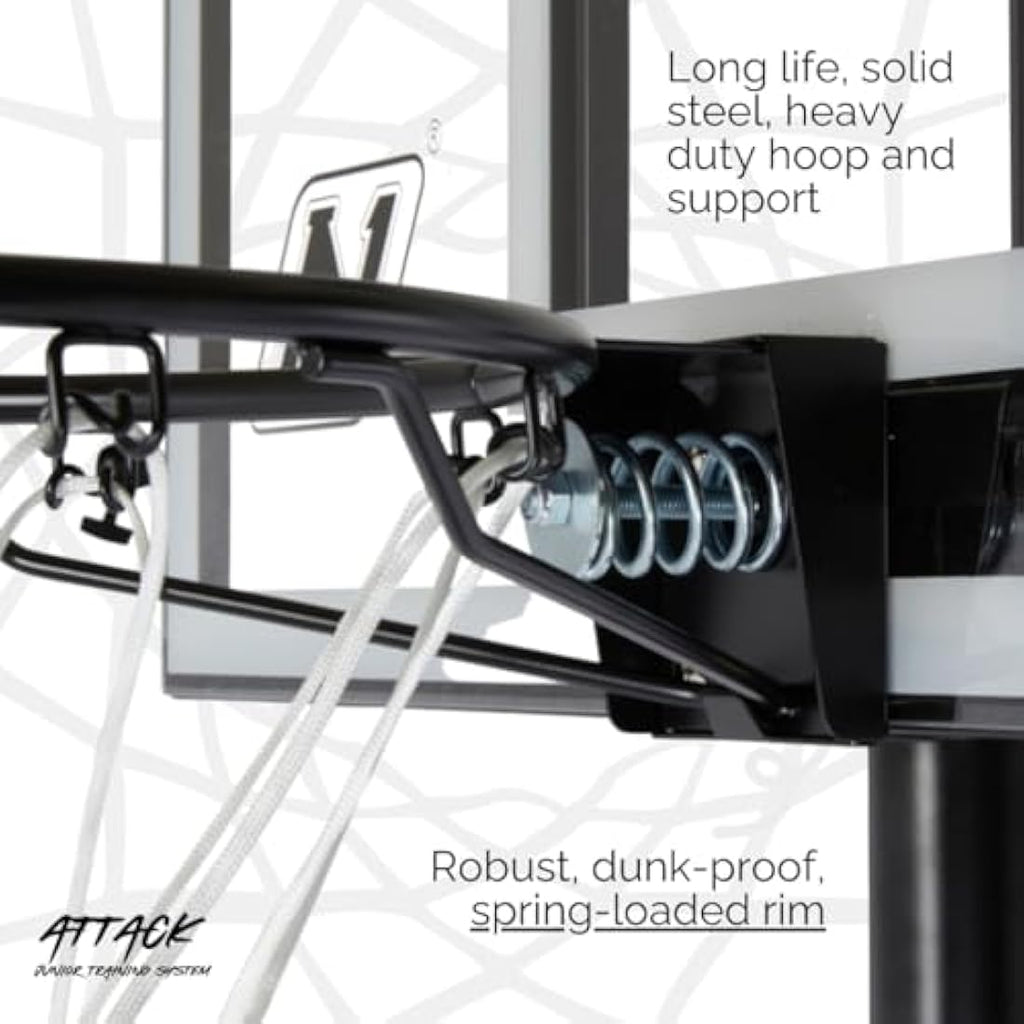 NET1 Attack Youth Portable Basketball Hoop | Adjustable 2.0m-2.6m