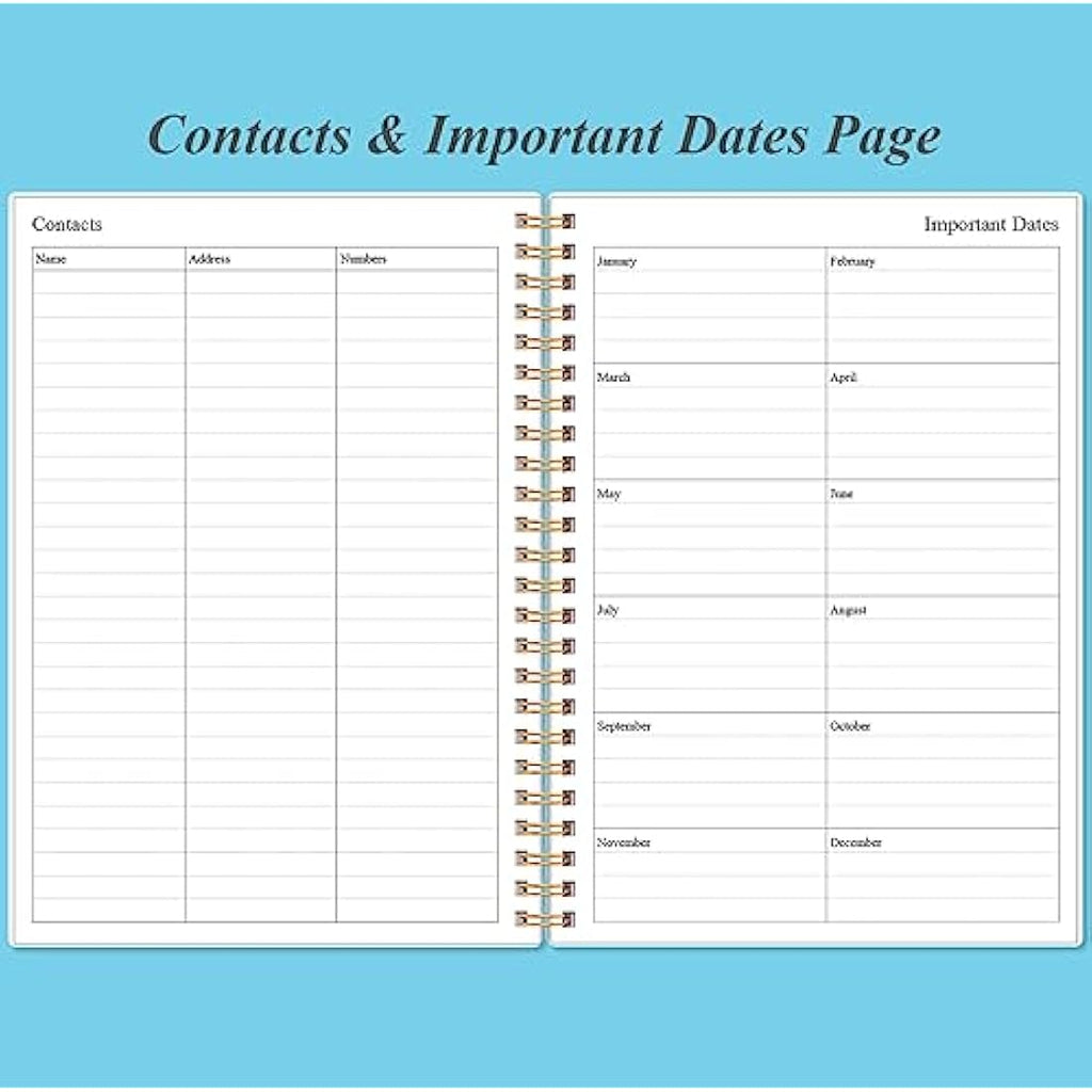Jolof Store Undated Daily Planner – A5 Hourly Schedule & To Do List Notebook