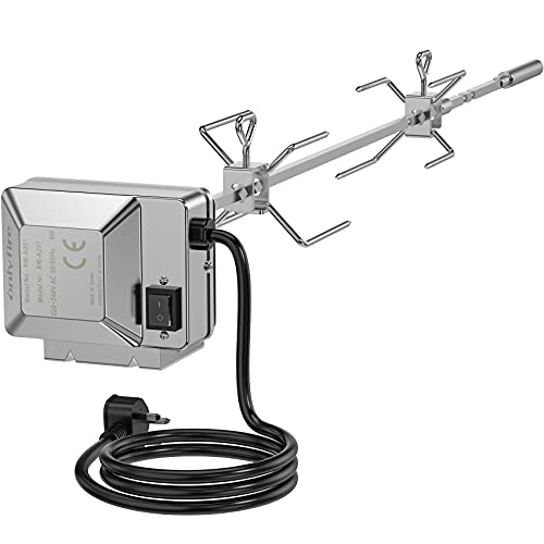 Onlyfire Stainless Steel Rotisserie Kit for Weber Genesis II 200/300