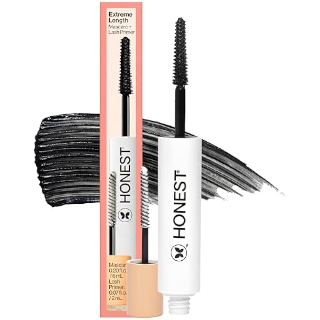 Honest Beauty 2-in-1 Extreme Length Mascara | Lash Primer & Volume
