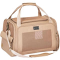 Petsfit Soft-Sided Pet Carrier | Expandable Oxford Mesh Travel Bag, Khaki