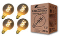 greenandco E27 G95 Vintage LED Filament Bulb – 1800K Warm White, 4-Pack