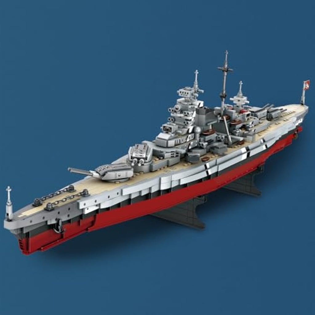 MISINI Bismarck Battleship Model – 2081 PCS WWII Military Building Blocks