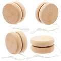 Baker Ross Wooden YoYo Spinning Tops – Pack of 4 DIY Party Bag Fillers