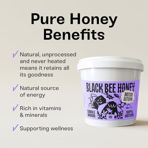 Black Bee Honey – Pure British Autumn Honey | Raw & Unprocessed – 1kg