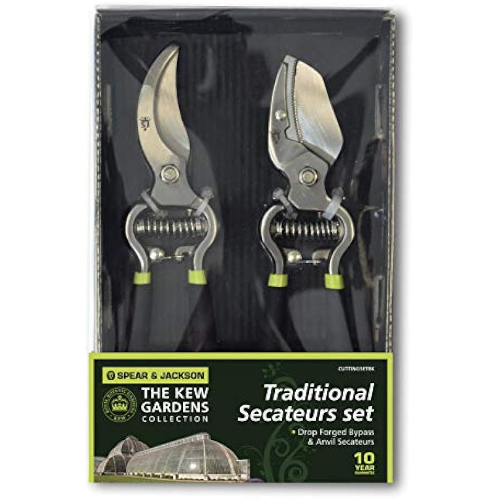 Spear & Jackson Kew Gardens Vintage Bypass & Anvil Secateur Set