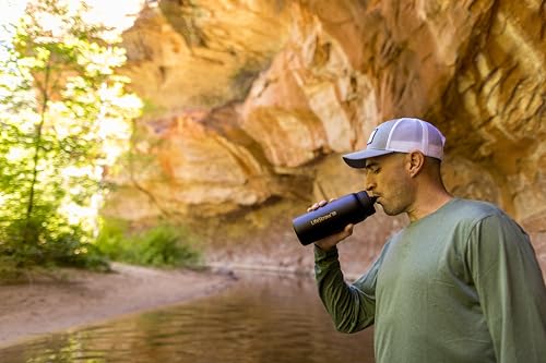 LifeStraw Go Series Insulated Stainless Steel Water Filter Bottle, 24oz