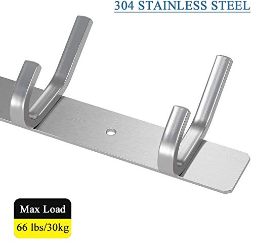 Dripex Wall Mounted Coat Rack | 304 Stainless Steel Hooks | 2 Pack