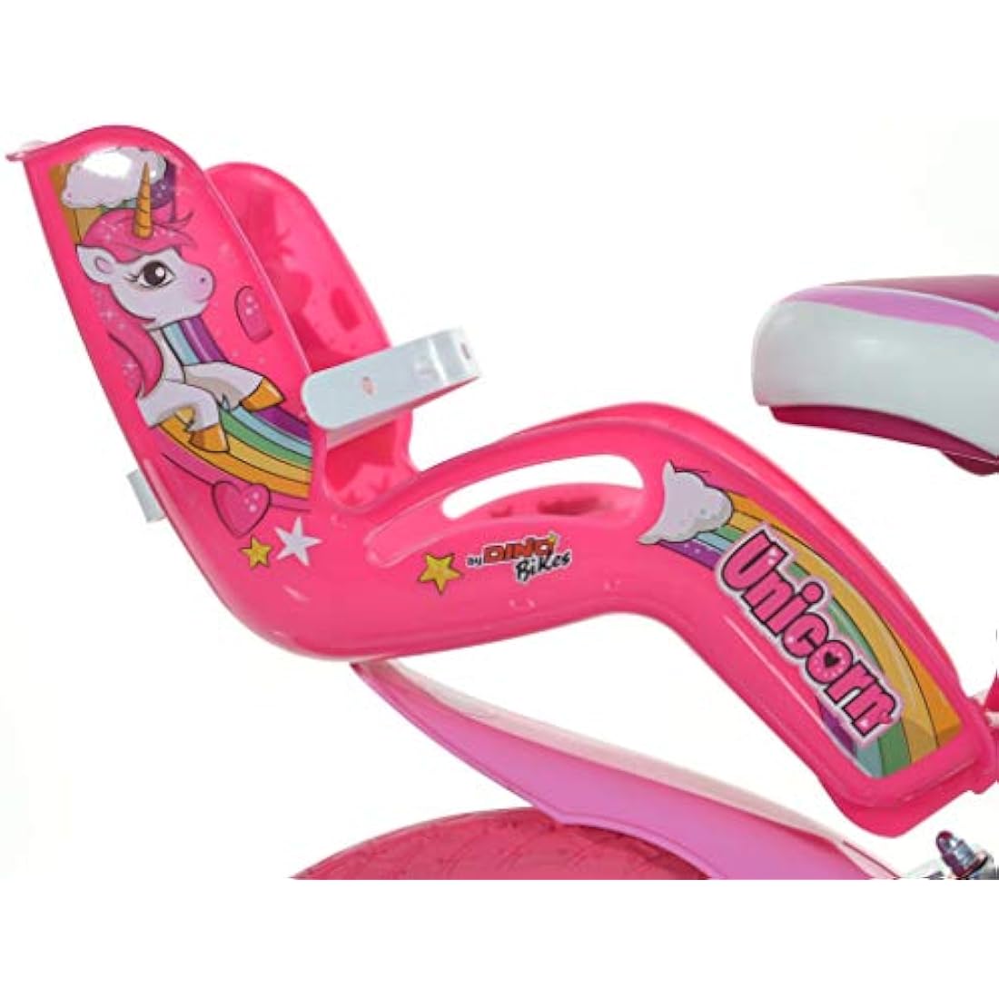 Dino Bikes Unicorn 14 Inch Kids Bicycle with Training Wheels - Pink