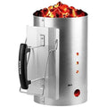 Charcoal Chimney Starter with Safety Handle for BBQ Grills
