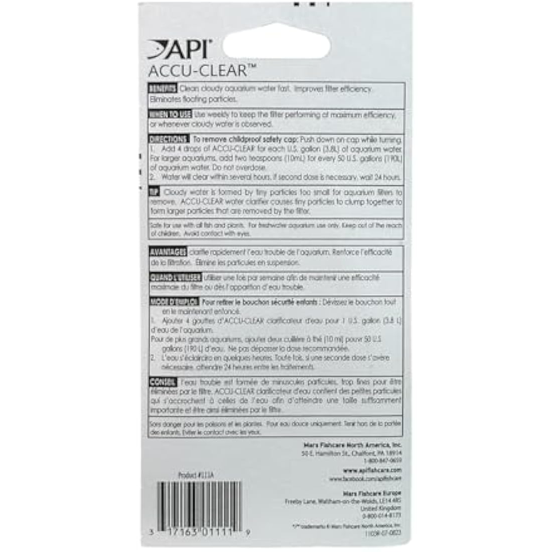 API Accu-Clear Freshwater Aquarium Water Clarifier - 37 ml Bottle