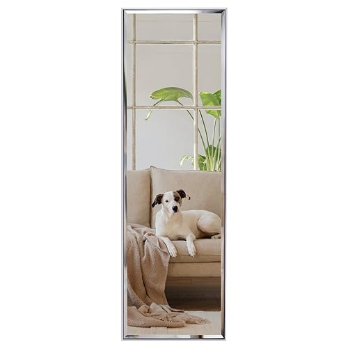 HORLIMER Full Length Wall Mirror – 122x35cm White Shatterproof Mirror