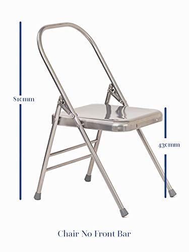 Yogamatters Metal Yoga Chair | Foldable Iyengar Prop | No Front Bar