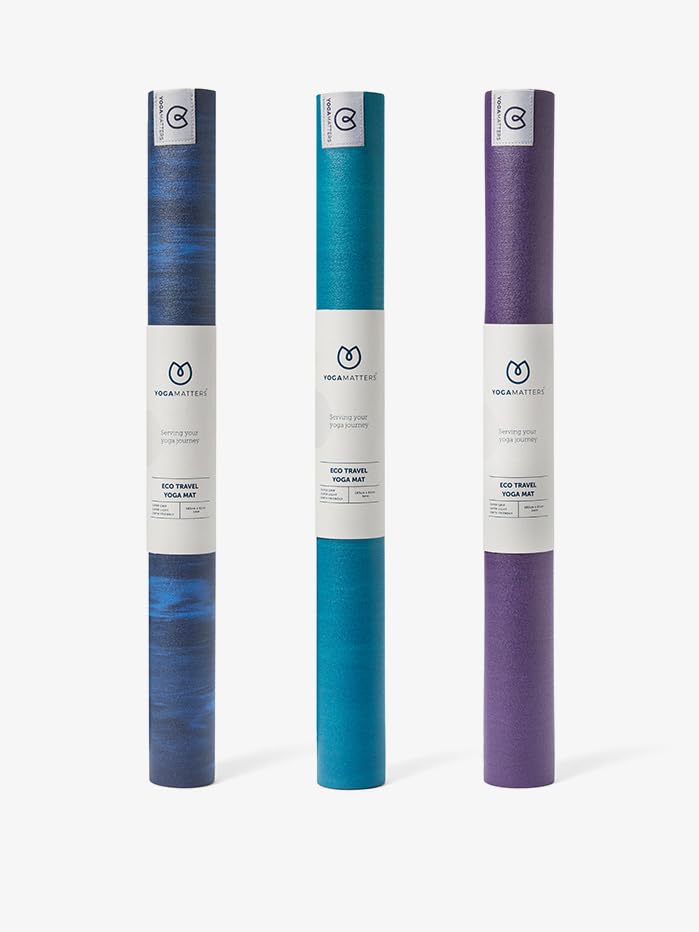 Yogamatters Eco Travel Yoga Mat | 1mm Foldable Natural Rubber - Berry