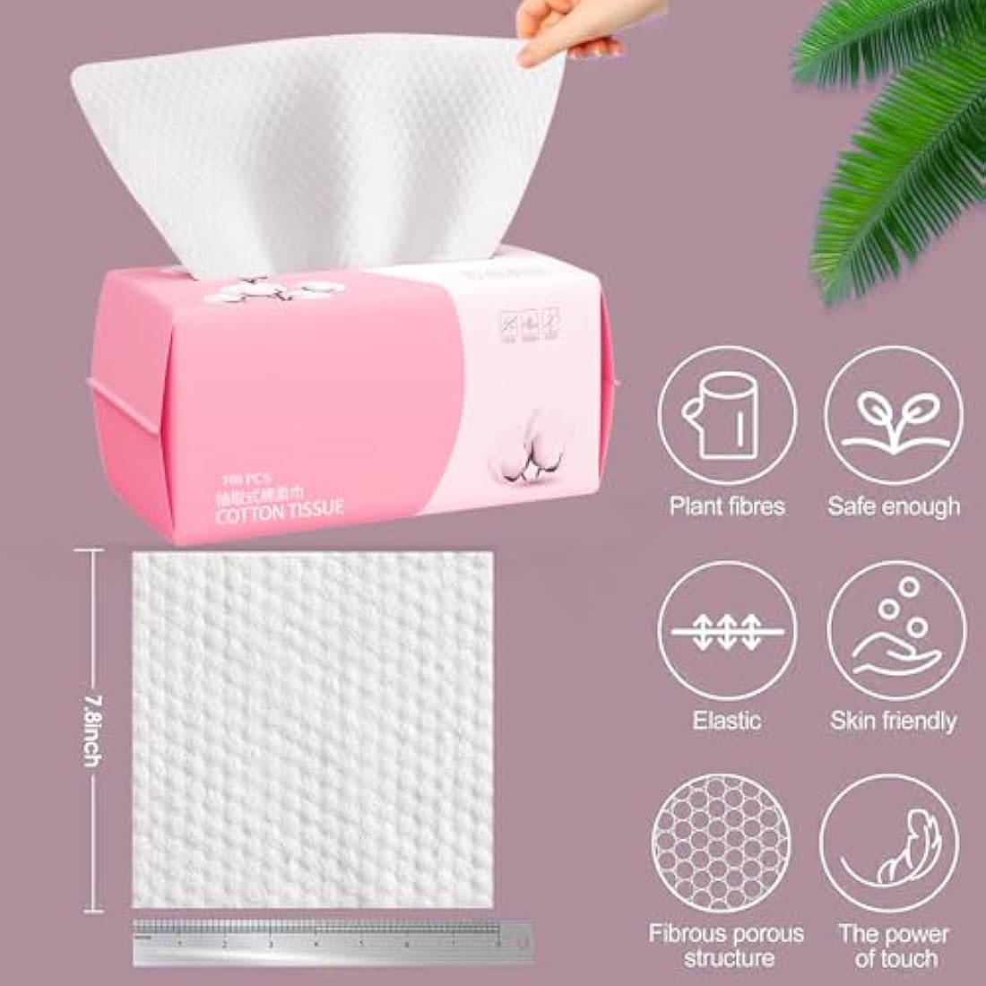 Disposable Face Towel | 100% Cotton Soft Dry Wipes (400 Count)