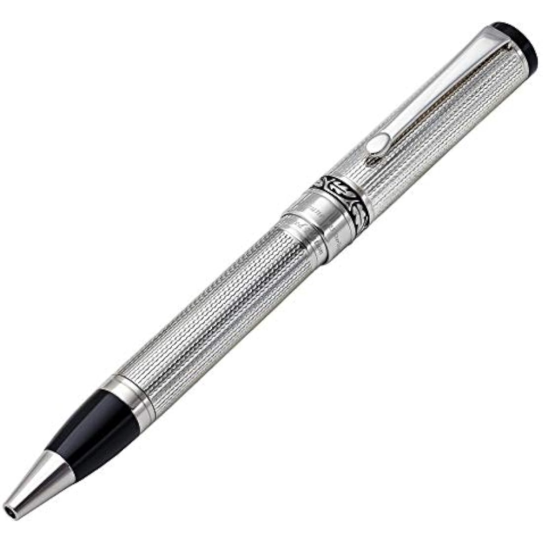 Xezo Tribune Ballpoint Pen | Solid Sterling Silver & Platinum Plated