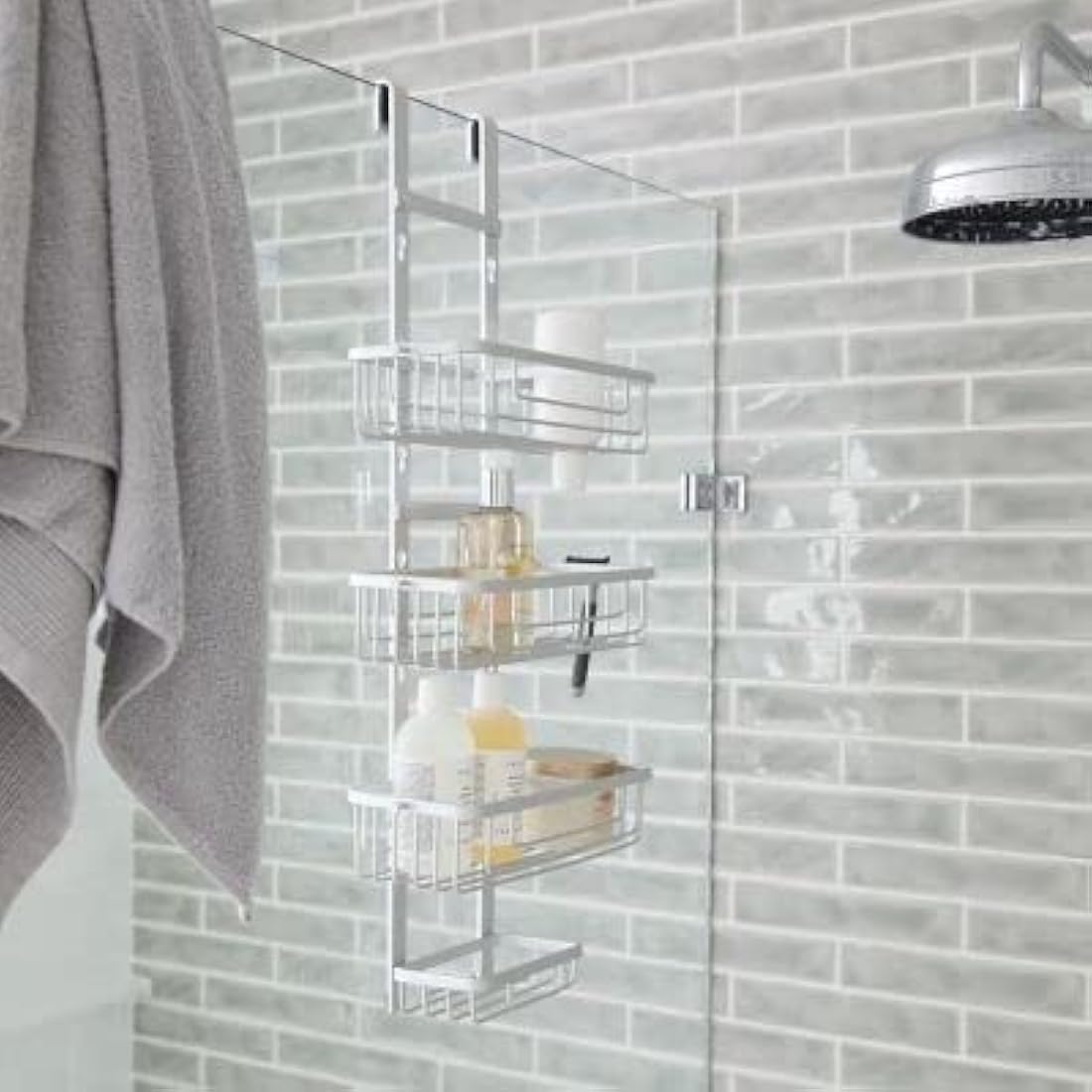 Jolof Store Rustproof Aluminium Adjustable Bath & Shower Caddy
