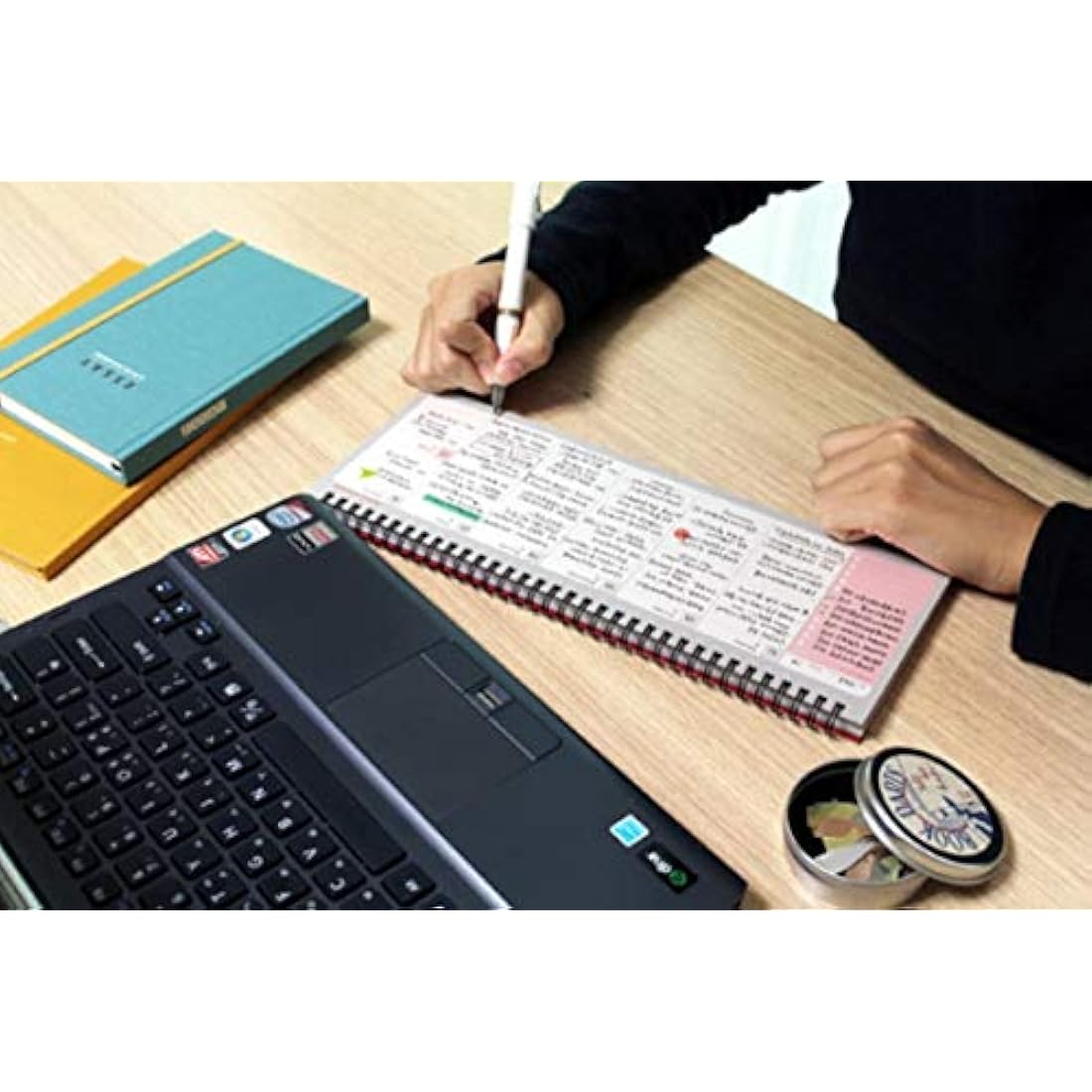 Paperian Brilliant Undated Weekly Planner Pad – Blue Wirebound Scheduler