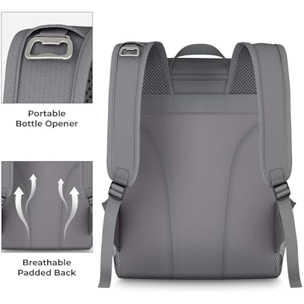 Tydi Insulated Cooler Backpack – 30L Leakproof Hiking Rucksack, Grey