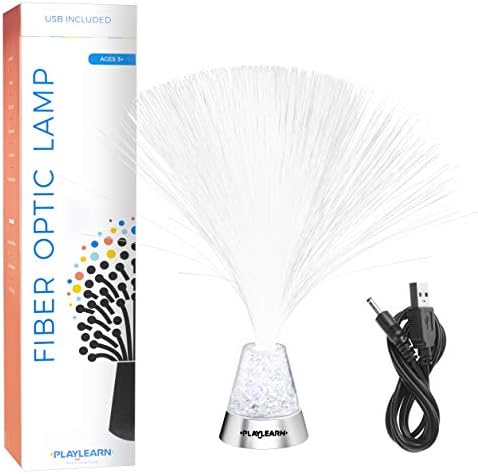 Playlearn Fibre Optic Colour Changing Lamp – Crystal Base Mood Light
