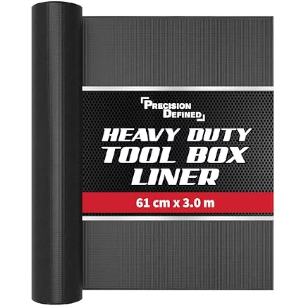 Precision Defined Tool Box Liner – Non-Slip Foam Drawer Mat, Black, 3m