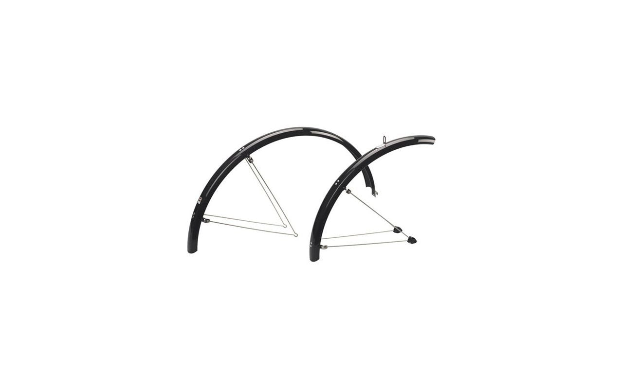SKS Chromoplastics Mudguard Set - 55mm Black Stainless Steel Fenders