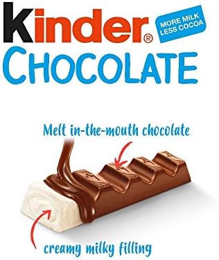Kinder Chocolate Small Bars – Bulk Milk Chocolate Gift Box, 10 x 100g