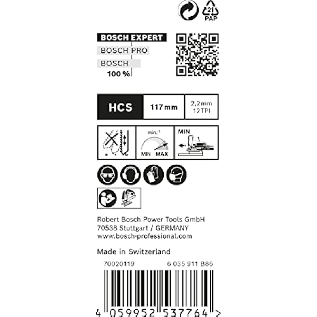 Bosch EXPERT T308B Jigsaw Blades - 25pc Wood 2-Side Clean T-Shank