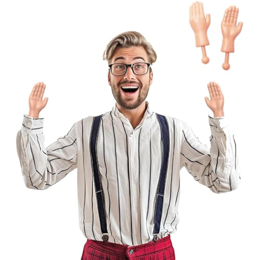 BigMouth Inc. Tiny Hands Novelty Gag Gift – 2 Pack Miniature Hands