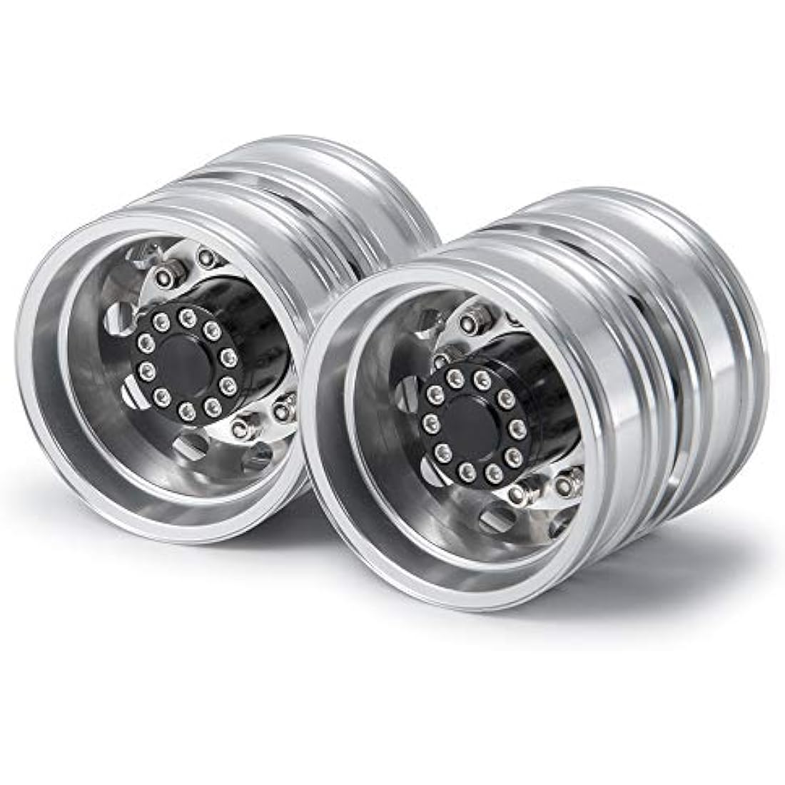 Jolof Store 1/14 Tamiya RC Tractor Metal Rear Wheel Rims - 4 Pack