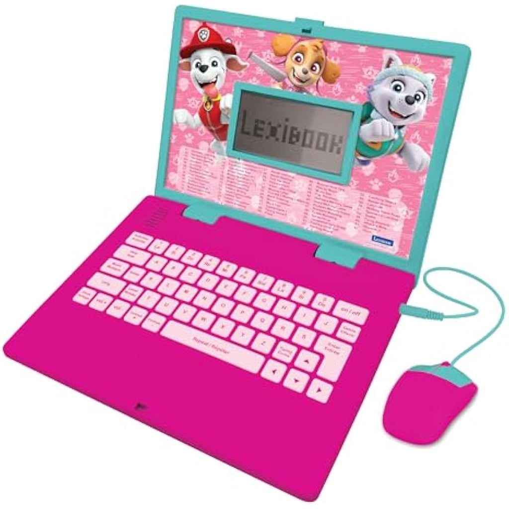 Lexibook Paw Patrol Bilingual Educational Laptop - 124 Activities, Pink