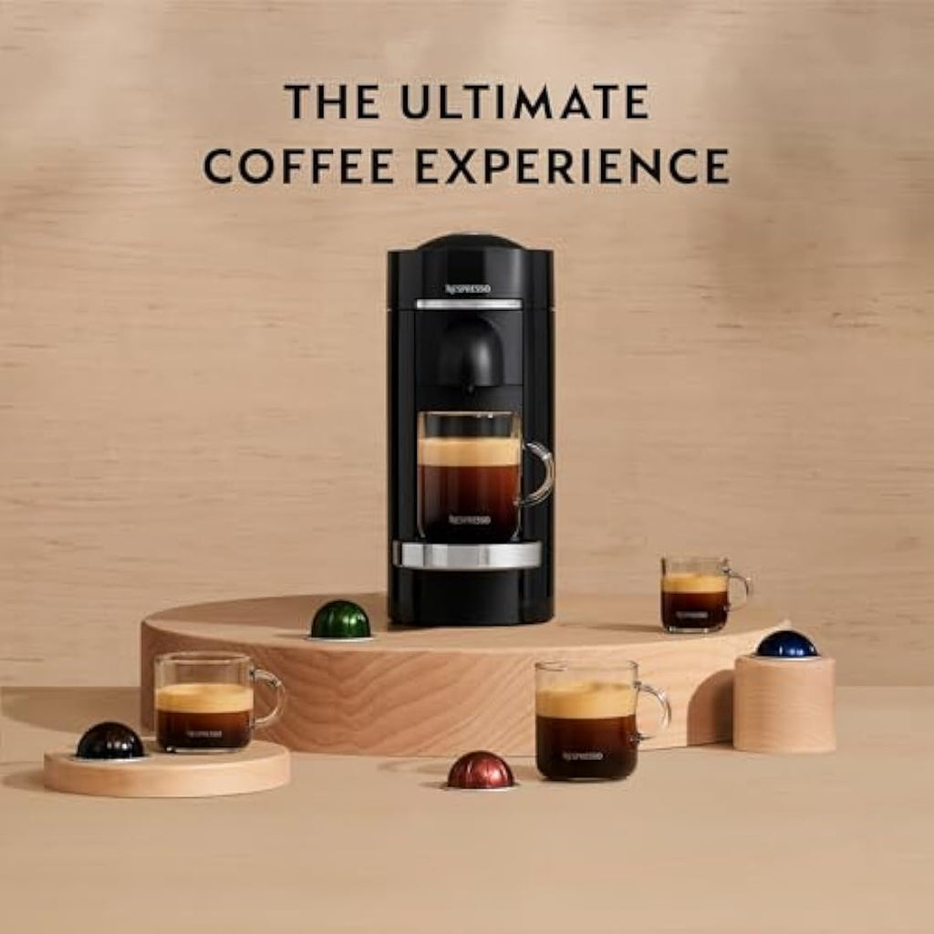 Nespresso Vertuo Plus Coffee Machine by De'Longhi – Black, EN150.B