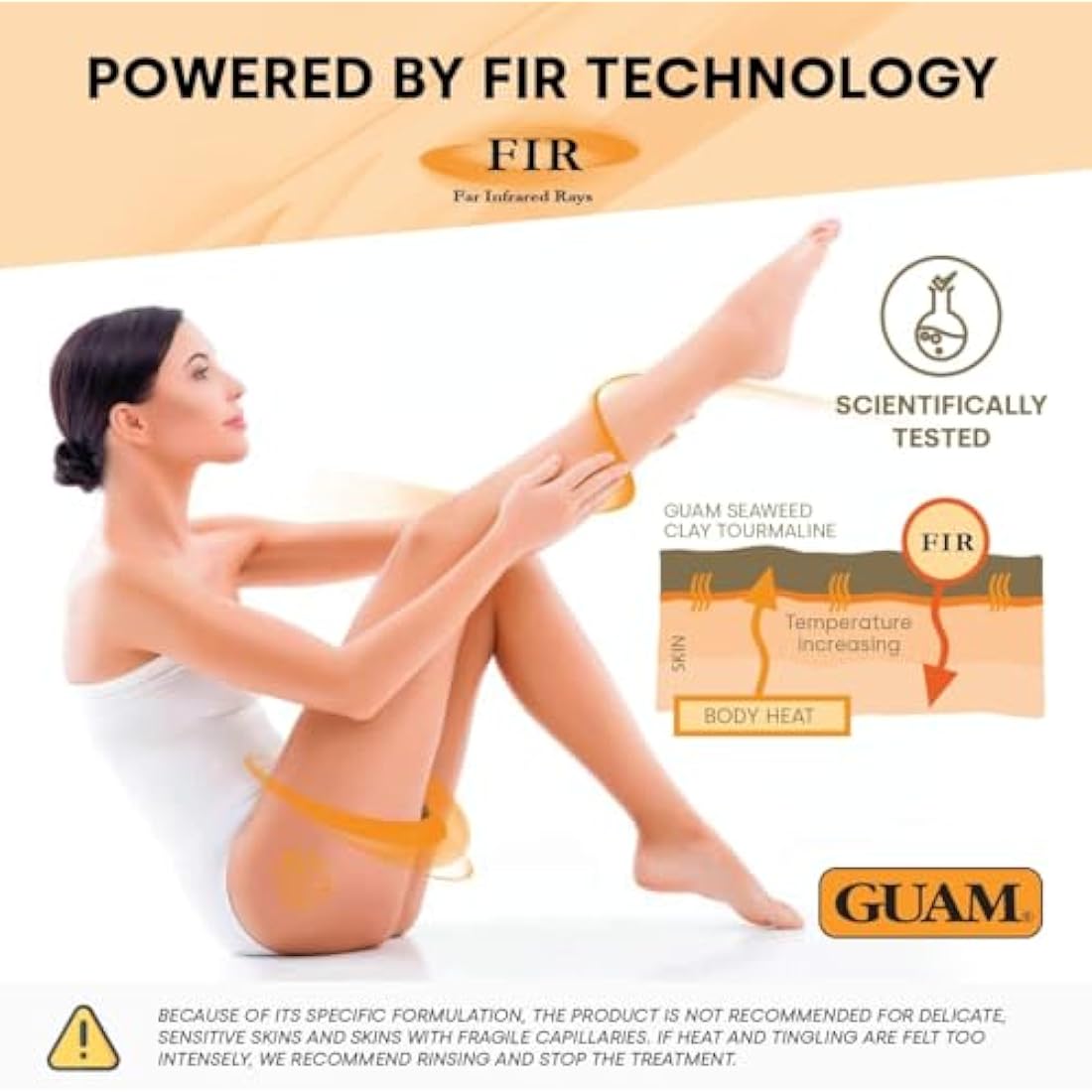 GUAM FIR Seaweed Mud & Tourmaline Cream Set – Anti-Cellulite Firming Duo