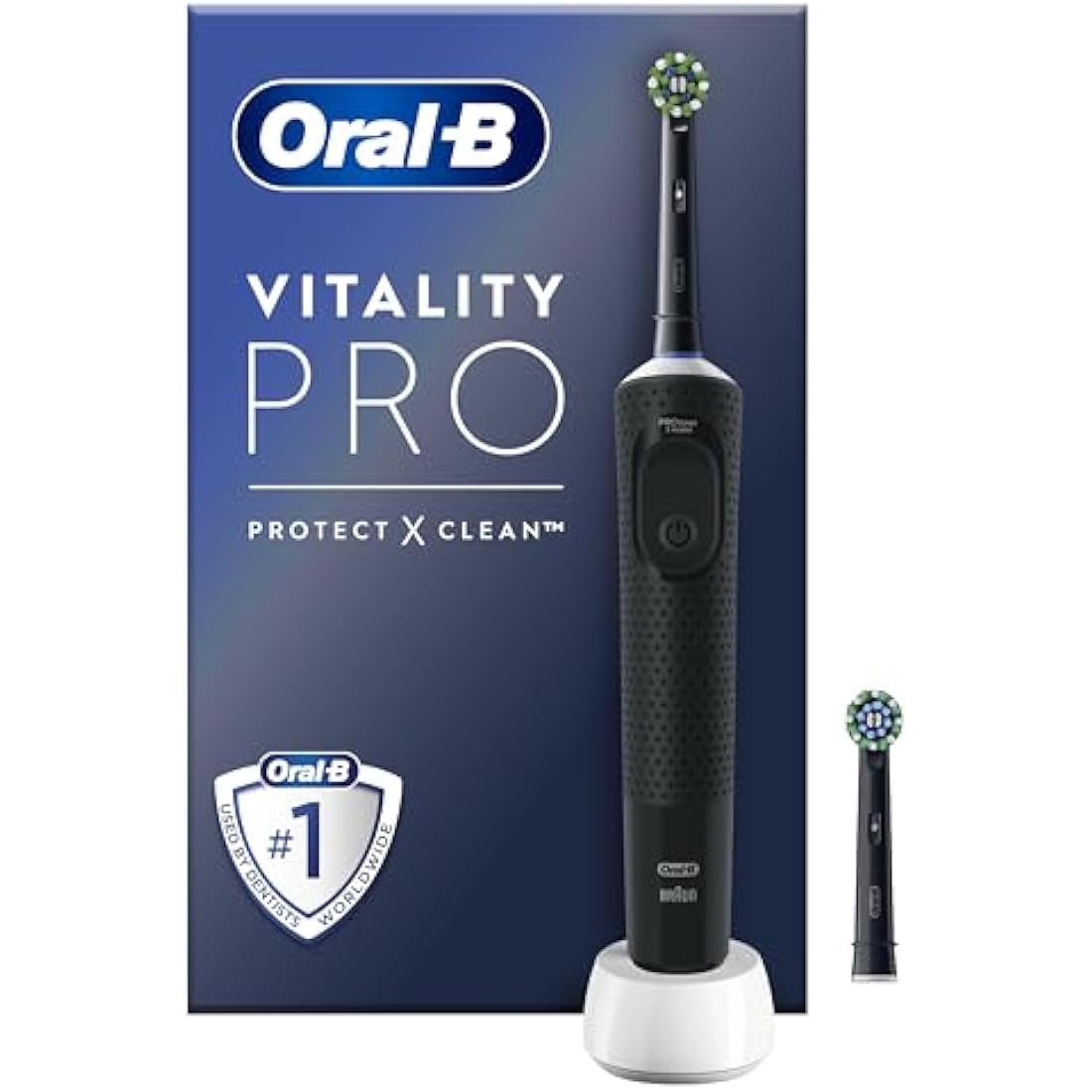 Oral-B Vitality Pro Electric Toothbrush – 3 Modes & 2 Brush Heads, Black