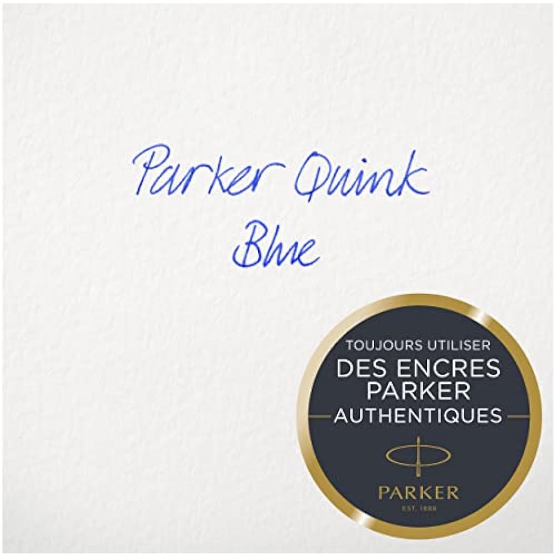 Parker QUINK Fountain Pen Ink Bottle - Blue Pigmented Refill, 57 ml