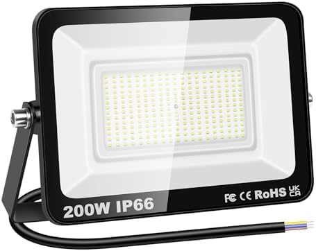RIGIDON 200W LED Flood Light – 20000LM IP66 Waterproof Outdoor Security Light