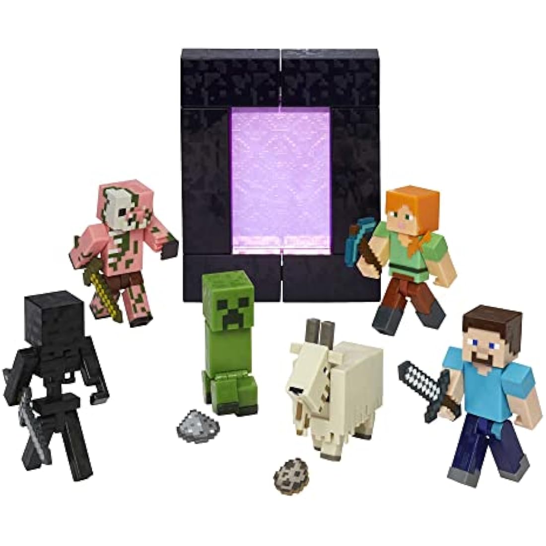 Minecraft Creeper Collectible Action Figure with Build-A-Portal Piece