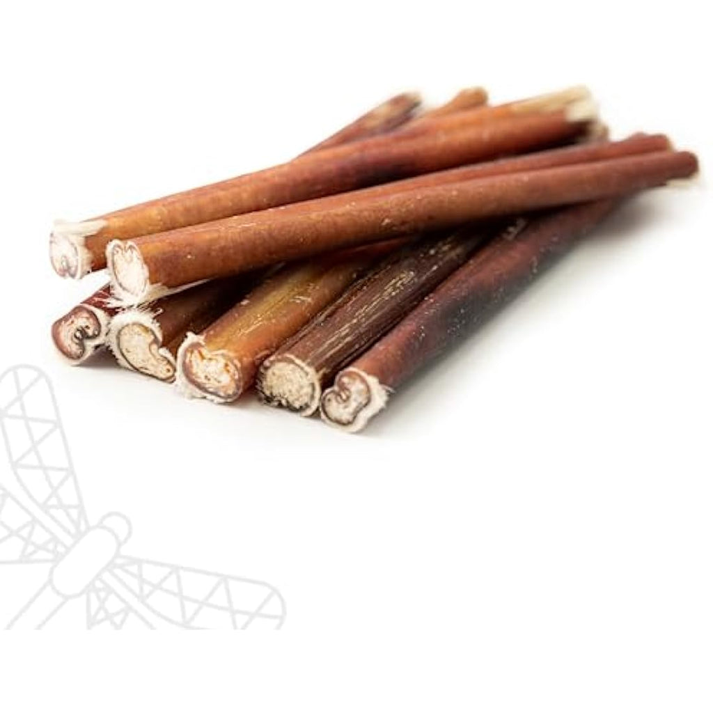 Dragonfly Products Beef Pizzle Bully Sticks - 10 Pack Natural Dog Chews