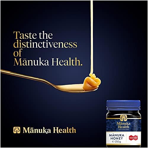 Manuka Health MGO 250+ Manuka Honey – 100% Pure New Zealand Honey, 250g