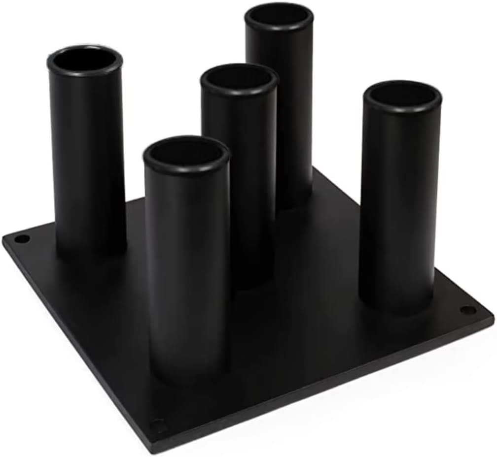 Yes4All Vertical Barbell Storage Rack - 5 Slot Steel Gym Organizer