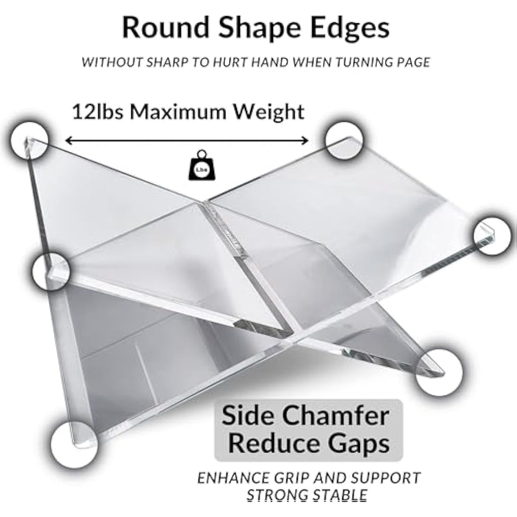 Clear Acrylic Book Stand – Large Cross Frame Display Holder