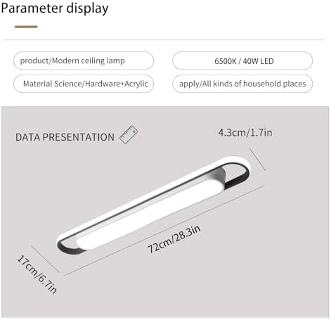 Naroume Modern LED Flush Mount Ceiling Light – 6000K Black Metal Chandelier