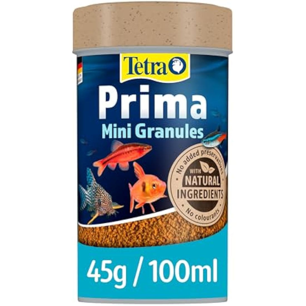 Tetra Prima Mini Granules – Slow-Sinking Fish Food for Small Fish, 100ml