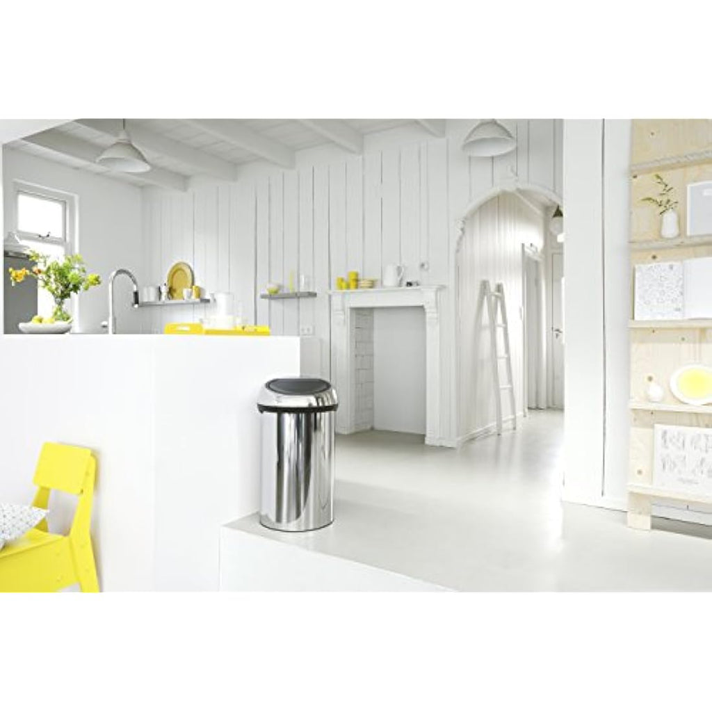 Brabantia Touch Bin – 60L Brilliant Steel Kitchen Waste Bin