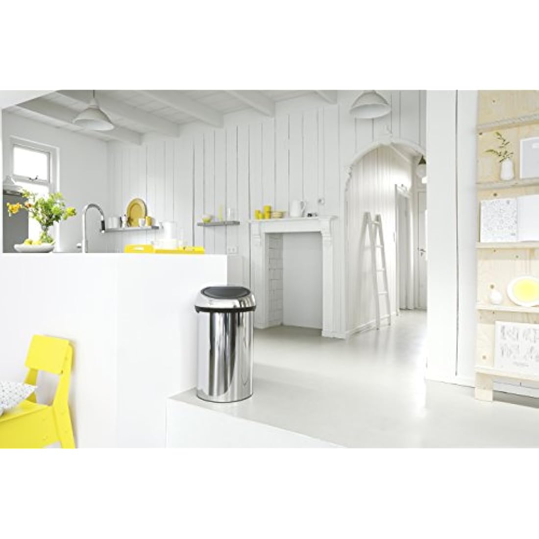 Brabantia Touch Bin – 60L Brilliant Steel Kitchen Waste Bin