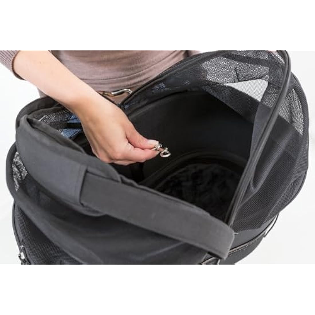 Trixie Detachable Bicycle Pet Carrier Bag - Black, 48x29x42cm