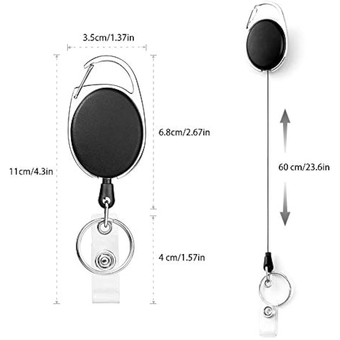Retractable Lanyard Set | 12-Piece Waterproof ID Badge Holder