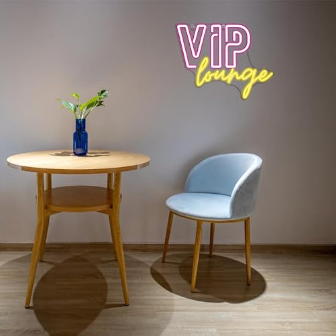 Jolof Store VIP Lounge LED Neon Sign – Pink & Yellow Wall Decor