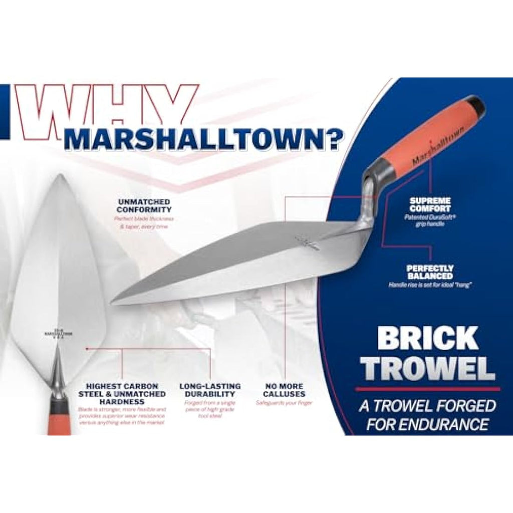 Marshalltown 34L11 Brick Trowel 11in | Wide London Leather Handle