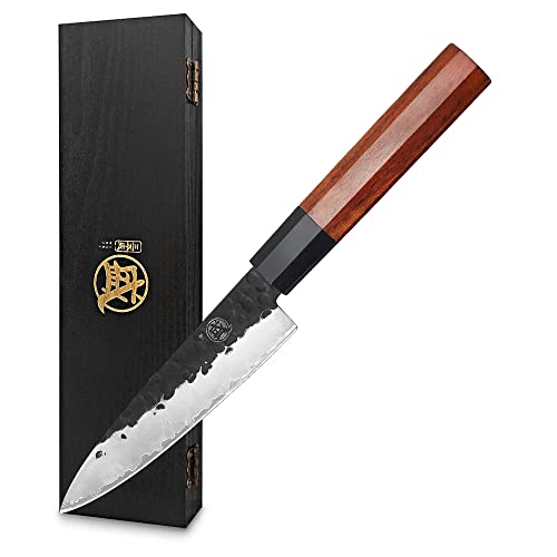 MITSUMOTO SAKARI 5.5" Japanese Hand Forged High Carbon Steel Paring Knife